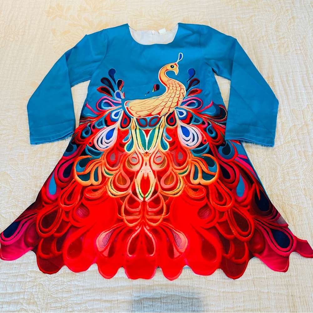 Colorful Peacock Dress